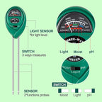 Bypass Pruning Shears Set with Garden Snips and Soil Moisture Meter – Premium Titanium Pruning Shears Heavy Duty, Micro-Tip Flower Shears – Professional Pruning Shears for Gardening