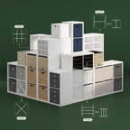 Furinno Cubicle 9-Compartment Bottle Storage Cube Organizer Insert (Does not fit IKEA Kallax Shelving), White