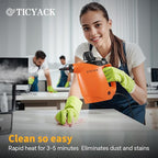 Handheld Steam Cleaner, Steam Cleaner with 16 PCS Accessory & Safety Lock, 500ML Large Capacity Natural Surface Steam for Cleaning, Multipurpose Steamer for Home, Car, Bathroom, Grease (Orange)