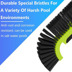 Sepetrel Upgrade Pool Brush Head for Cleaning Walls,Heavy Duty Inground/Above Ground Swimming Pool Scrub Brushes,Suitable for Various Harsh Environments