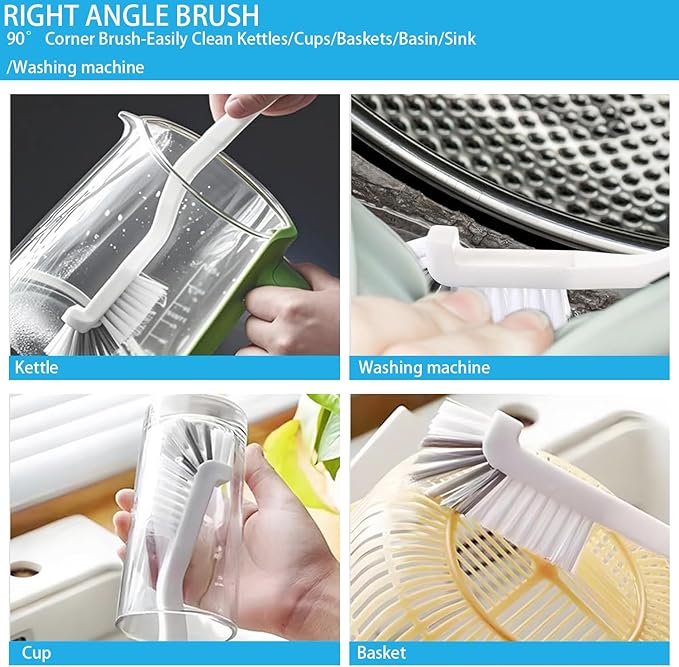 ‌Washing Machine Cleaning Brush Set - 5-Piece Crevice Cleaner & 1-Piece Drum Brush for Front Load Washer | Rubber Seal Scrubber | Tight Space Accessories