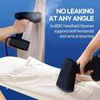 HubiCare Steamer for Clothes, 1500W with Large 250ml Tank, Handheld Clothing Steamer, Fabric Wrinkle Remover, Portable & Compact Travel Size Garment Steamer ONLY FOR 120V (Navy)