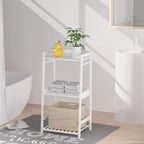 3 Tier Bamboo Bathroom Shelves, Ladder Shelf for Storage, Rustic Home Organizer, Space-Saving Design, Stylish Display Nightstand, Stylish Storage Solution for Home, Living Room, Kitchen