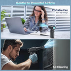 Compressed Air Duster,200000RPM Electric Duster,Stepless Speed Mini Air Blower,Replace Canned Air Duster,Cordless Rechargeable Jet Fan Blower for Keyboard Computer Car Cleaning Dry-Black