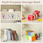 4 Pack Clear Acrylic Kids Shoe Rack for Closet Organizers and Storaget, Baby Shoe Storage Small Shoe Rack 4 Sections Kids Shoe Organizer Stackable,Desk File Sorter Book Purse Organizer