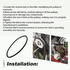 Reverse Belt Drive Belt V-Belt 3LXA Compatible with Earthquake Victory 24598 29409 29702 33970 39381 38247 Rear Tine Tiller Repalce 24995