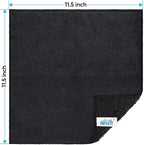 HOMEXCEL Black Microfiber Cleaning Cloth, 12 Pack Premium Microfiber Towels for Cars, Lint Free, Scratch-Free, Highly Absorbent, Reusable Cleaning Rags for Car, Household, Kitchen, Window, 11.5"X11.5"
