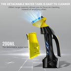 Cordless Window Vacuum Squeegee, Window Vac with Detachable Water Tank and Strong Suction, Electric Window Cleaning Tool for Shower Wall, Mirror, Glass, Car Windshield, Countertop, Tile