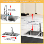 ADBIU Over The Sink Dish Drying Rack (Expandable Height and Length) Snap-On Design 2 Tier Large Dish Rack