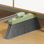 Broom and Dustpan Set, Broom with Dustpan Combo Set Hand Brooms for Home & Kitchen with Elongated Tooth Comb, Long Handle Upright Stand Up Outdoor Brooms, Household Cleaning Supplies Home Essentials