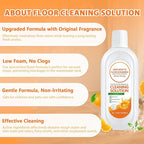 Floor Cleaning Solution Compatible with Tineco – Orange Floor Cleaner – Long-Lasting, Subtle Fruit Scent– For All Cordless Wet/Dry Vacuum Mop Cleaner & Robot Vacuums with Mopping (2 Bottle)