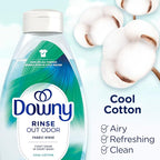 Downy Rinse Laundry Odor Remover, Cool Cotton Scent, 48 fl oz, Fabric Softener and Laundry Odor Removal Rinse, Fights Odors at the source, HE Compatible