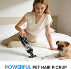 Cordless Handheld Car Vacuum Cleaner for Car Interior, Strong Suction Portable Vacuum for Pet Hair & Quick Home Cleaning, Rechargeable with LED Light & Attachments