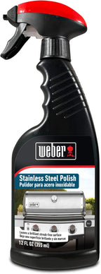 Weber Stainless Steel Polish 12oz – Cleans, Polishes & Protects Stainless Steel Surfaces with Fresh Citrus Scent