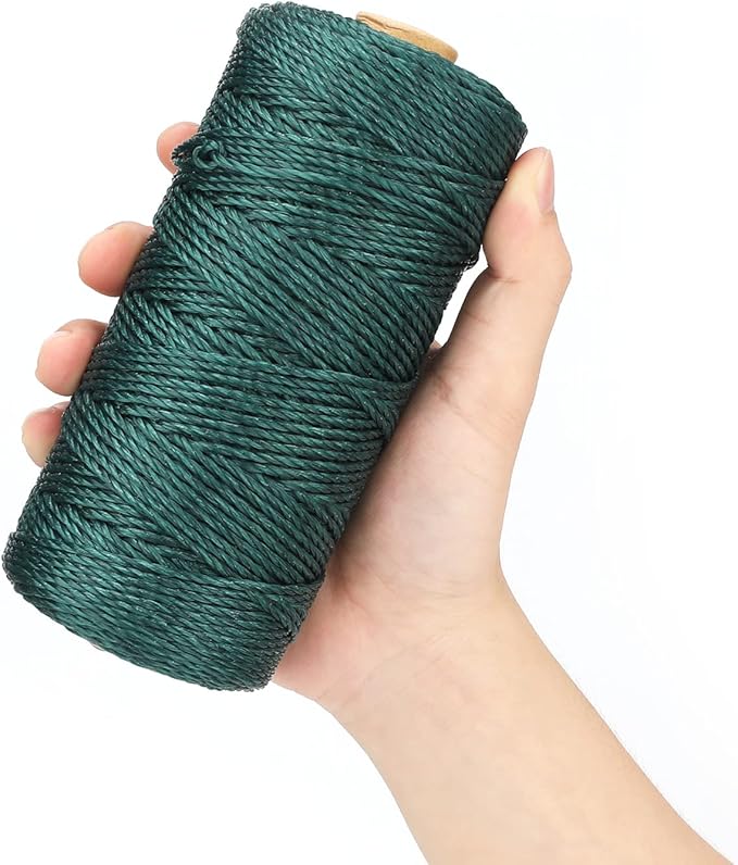 jijAcraft 426 Feet Green Nylon Twine, #36 Mason Nylon String Line, 100% Nylon Brick Line String, Durable Twisted Construction String Building Line for Masonry, Climbing Plants, Gardening, Crafting
