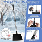 Ice Scraper, 62 Inch Flat Shovel with Adjustable Handle, Snow Shovel, Floor Scraper, Garden Cleaning Scraper, Ice Chopper, Multifunctional Weed Remover Tool for Walkway Driveway