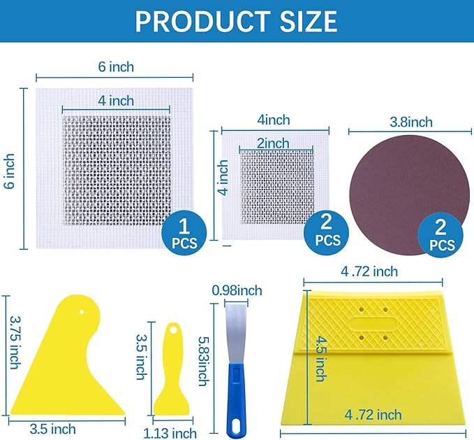 Drywall Repair Kit,Drywall Hole Patch Repair Kit,Wall Spackle Paste 9.8OZ to Fix Wall Surface Holes and Creak Damage with White Wall Repair Putty,Scraper,Sanding Pad Fill Quick and Easy Solution