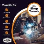 AIDEA Blue Shop Towels-2 Roll, All-Purpose Microfiber Blue Shop Towels, Lint-Free Cleaning Rags Microfiber Cloth, Reusable Paper Towels for Automotive, Mechanic, Workshops, House, Kitchen-11×9"