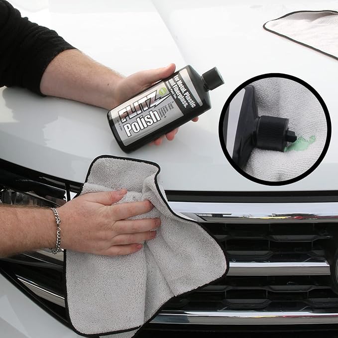 Flitz Multi Purpose Metal Polish Liquid - 7.6oz Bottle of USA-Made Tarnish Remover - For Aluminum, Chrome, Brass, Nickel, Silver - Non-Abrasive Metal Cleaner and Polish, Restorer (1 Pack)