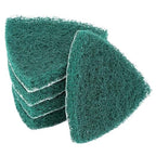 Industrial Scouring Pads 5 Pack Heavy Duty Abrasive Scrubbers for Kitchen Cleaning Non-Scratch Triangular Design Brushed Finish Mat Style