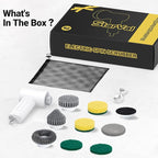 Electric Spin Scrubber, 3000 mAh Cordless Power With 8 Replaceable Heads, Dual Speed Lightweight Handheld for Cleaning Stove/Bowl/Sink/Corner/Tile/Grout (White)