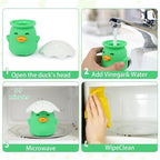 NEW Microwave Steam Cleaner, Duck Microwave Cleaner, Just Add Vinegar and Water, Cut Cleaning Time by Half, Kitchen Gifts Accessories Gadgets (Green)