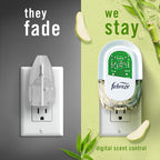 Febreze Plug In Air Freshener, Odor-Fighting Scented Oil Starter Kit, Air Fresheners for Home and Bathroom and Kitchen, Long Lasting for Strong Odors, Bamboo Scent, Warmer + 4 Refill