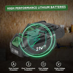 Prostormer Brushless Cordless Drill Set, 575 in.lbs Power Drill Driver, 3/8" Keyless Chuck, 20+1 Max Torque, 2pcs Batteries & Charger with 24 Pcs Drilling Bits & Storage Box