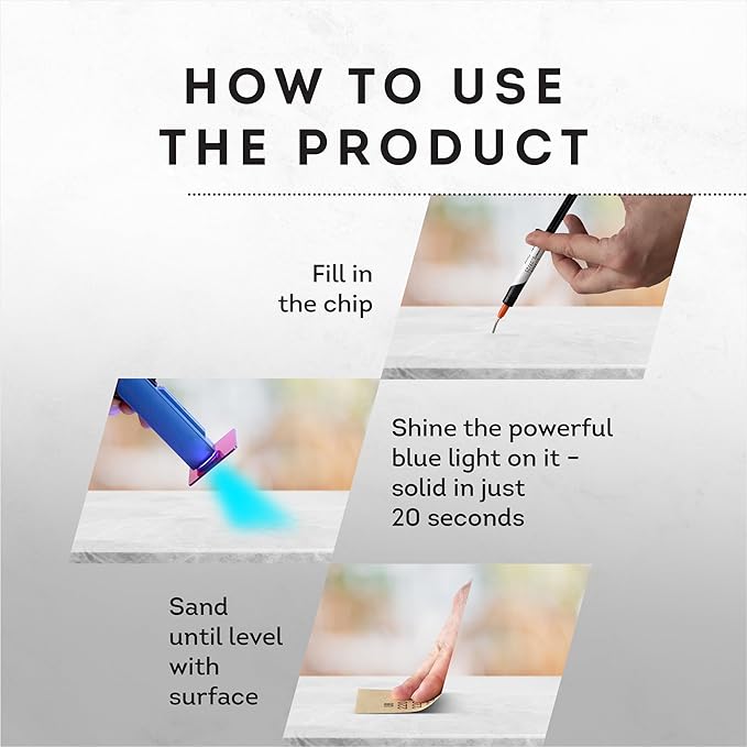 Refill for Bone & Almond Color Surface Repair Kit - Fix Chips & Defects in Minutes | Repair Tiles Bathroom Fixtures and Countertops with Ease | for Porcelain Ceramic Fiberglass Corian and More