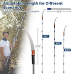 13FT Pole Saws for Tree Trimming with Sharp Pruning Blade | Comfort Grip & 28mm Stainless Steel Tree Trimmer Pole for Yard Garden and Patios High Branches Cutting