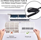 Handheld Steam Cleaner, 2500W Hand-Held High Pressure Portable Cleaning Machine with 3 Brush, High Temperature Steamer for Home Use, Kitchen, Furniture, Bathroom, Car (White)