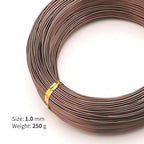 Bronze-1.0mm/18gauge -Anodized Aluminum Bonsai Training Wire 250g Large Roll,Many Size to Choose,KSVZS Bendable Metal Wire for Crafts,Sculpting,Armature and Daily Use,Necessities for Family