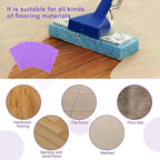 Floor Cleaning Tablets Sheets, Method Hardwood Floor Cleaner and Polish Pack of 300, Concentrate Mild Scent For RV Wall Tiles, Hardwood, Laminate Floor, Purple