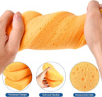 24 Pcs Large Cleaning Sponge, 7.5 x 5.5 x 1.9 Inch Grout Sponge, Yellow Car Wash Sponge, Multipurpose Large Sponges for Cleaning Kitchen, Window, Car, Bicycle