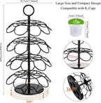KIMIUP Coffee Pod Holder, K Cup Organizer Compatible with K-Cups(36 Pods), Kitchen Detachable Coffee Pod Organizer for Countertop, Spins 360-Degrees