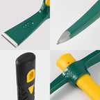 KEILEOHO 15 Inches Pick Mattock Hoe, Forged Weeding Garden Pick Axe with Rubber Handle, Weeding Mattock Hoe for Gardening, Loosening Soil, Camping, Planting Vegetables and Fruits