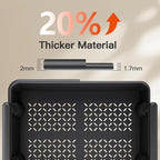 Pipishell 3 Tier Rolling Cart Organizer, Plastic Rolling Cart with Lockable Wheels & Reinforced Handle, Lightweight Utility Cart Storage Cart for Nursery, Kitchen, Bathroom, Craft Room, Black, PIUC14B