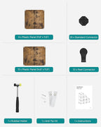 SONGMICS 6 Cube Storage Organizer, Modular Bookshelf, DIY Closet Organizers and Storage, Plastic Stackable Shelves, 14.6 x 13 x 13 Inch Cubes, with Feet and Rubber Mallet, Rustic Brown ULPC206A01