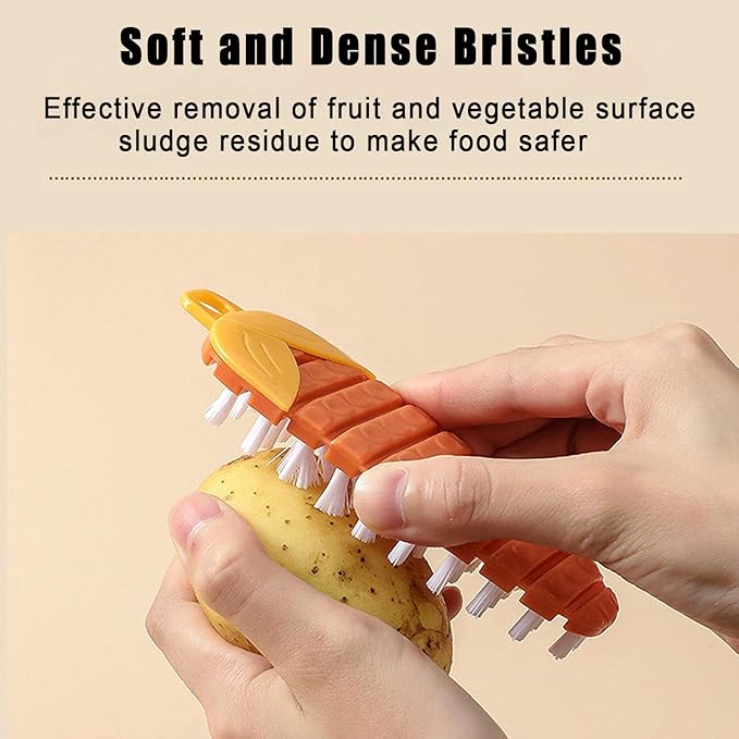 2 Pcs Vegetable Brush,Quick Cleaning Brushes for All Kinds Vegetables Fruits