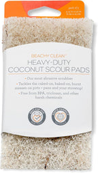 Full Circle Beachy Clean Coconut Sponge, Scour Pads, Set of 3 (Pack of 2)