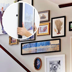 KURUI Black Self Drilling Drywall Anchors, 140PCs #8 Dry Wall Anchors and Flat Head Screws Kit, 70 Anchors + 70 Screws, 75LB Heavy Duty Hanging for Picture Frames Wall Decor Art, Sheetrock Hangers