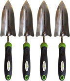 Garden Guru Transplanter Trowel Shovel - Stainless Steel - Rust Resistant - Ergonomic Grip - Perfect Hand Shovel Tool for Gardening Weeding Transplanting and Digging in Garden Beds (4 Pack)