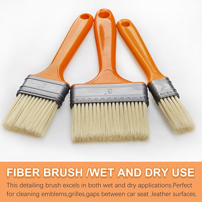 3 Pack Microfiber Duster Brush, Soft Bristles Detailing Brush Dusting Tools, Cleaning Brushes Duster for Auto Interior, Automotive Dashboard, Arts and Crafts, Digital Product, Keyboard