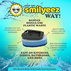 Smilyeez No Plastic Blue Dotted Sponge Refill for Scotch-Brite's Dishwand Refill 10 Pack with Adapter