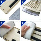 Microfiber Mop Cleaning Pads Flat: 10 Packs 13" X 4.9" Washable Pads for Floor Cleaning Compatible with Tethys & Most 13 Inch Flat Mop - Pads Replacement for Bucket Set