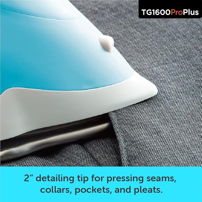 oliso TG1600 ProPlus Smart Iron with Auto-Lift – 1800 Watt Steam Iron for Clothes, Sewing, Quilting & Crafting – Diamond Ceramic-Flow Soleplate, Turquoise