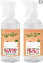 Rebel Green Neat and Tidy Tub & Tile Bathroom Cleaner Spray - Chamomile Orange Blossom Scent - Plant-Based Formula for Showers, Sinks, Tubs, Toilets, and Tile - 24 fl oz - 2 Pack
