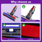 Lemige V8 V11 Soft Roller Cleaner Head for Dyson V10 V11 V15 V8 V7 Cordless Vacuum Cleaners, Quick Release Vacuum Head Replacement Attachments Parts Accessories for Dyson, Gentle on Hard Floors
