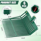 WILLBOND 6 Pcs Manure Fork Head 18 Tines Pitch Fork Head with Screws and Nuts Durable Stable ABS Plastic Replacement Pitchforks for Gardening Horse Stall Picking up Manure Grass Hay Olive