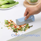 3 Pack Small Squeegees, Mini Squeegee for Windows, Mirrors, Bathroom Glass Shower Mirrors and Counter, Kitchen Countertops and Sink. Dish Scraper for Cleaning Up Dish Residue.(Blue&Yellow&Grey)